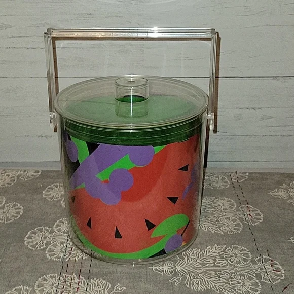 VintageStotter Colorful Fruit Ice Bucket & Cup Set13 Pieces